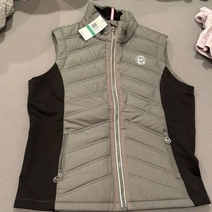 MICHAEL Michael Kors Gray and Black Vest
